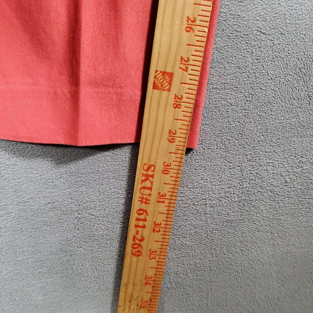 Lior Paris Pants Womens 14 Coral Jannie Pull On Straight Leg Minimal Career Luxe